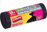 Мешки для мусора 20л 30шт черные 9мкм Авикоп