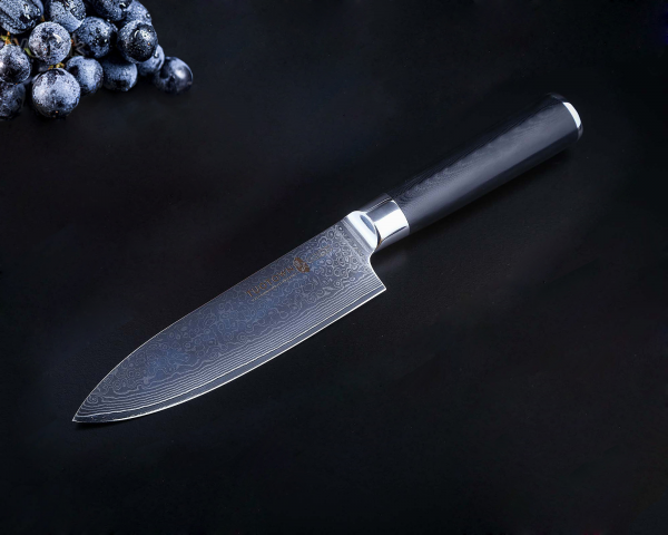TG-D5 G10 Нож шеф мини 15,5 см дамасская сталь  VG10