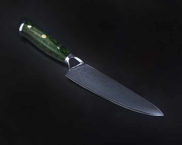Нож кухонный шеф малый, дамасская сталь, 13 см G615011