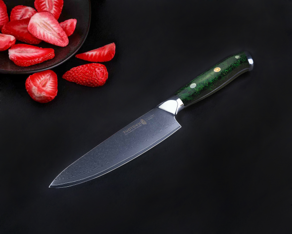 Нож кухонный шеф малый, дамасская сталь, 13 см G615011