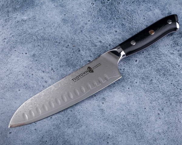 Нож Santoku дамассакая сталь TX-D6