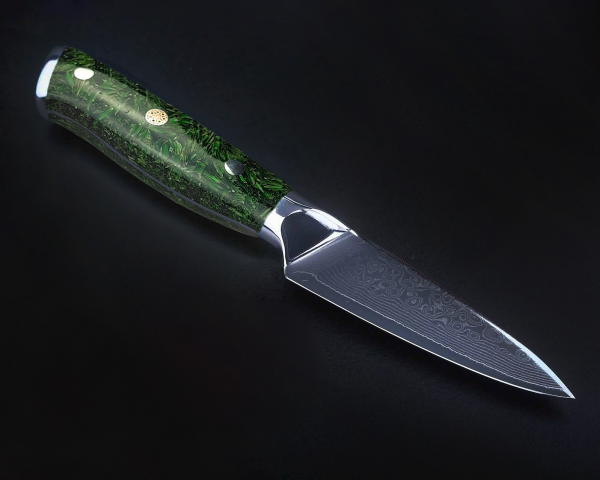 Нож кухонный овощной, дамасская сталь, 9 см  G613512