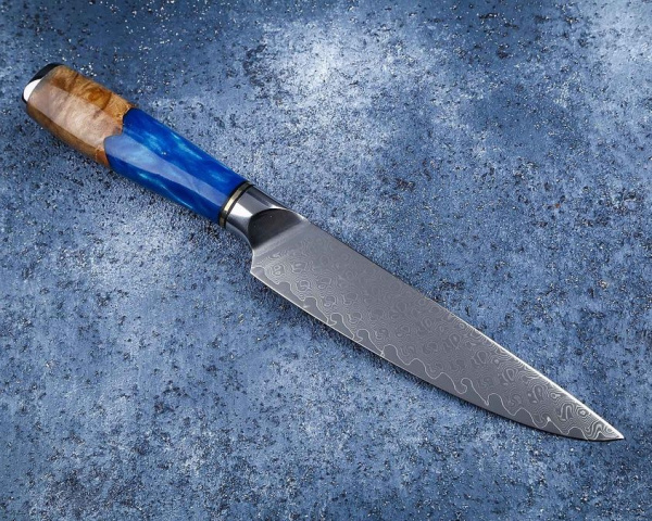 Нож кухонный дамасская сталь 13 см SG-003