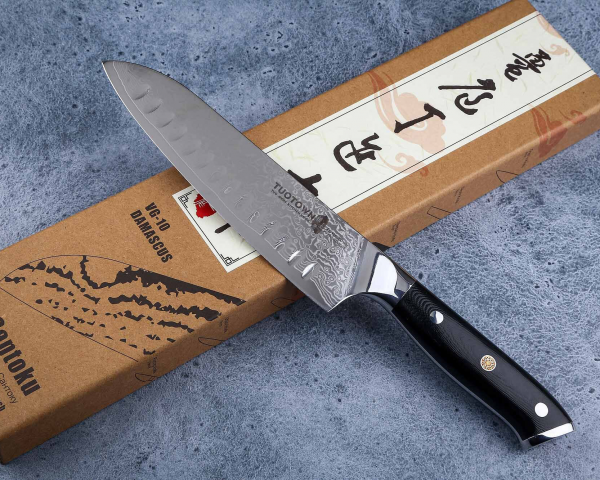 Нож Santoku дамассакая сталь TX-D6