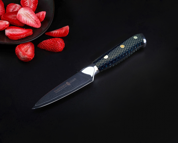 Нож кухонный овощной, дамасская сталь, 9 см F613512