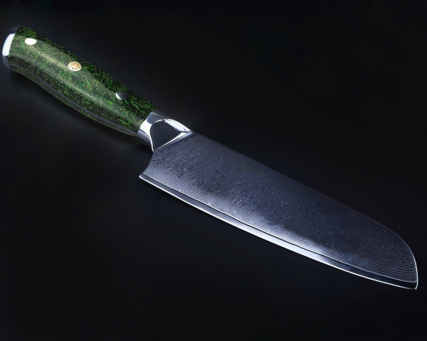 Нож кухонный Сантоку, дамасская сталь, 18 см G617008