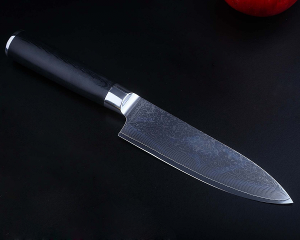 TG-D5 G10 Нож шеф мини 15,5 см дамасская сталь  VG10