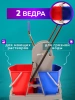 Тележка 2-х ведерная, пласт. база 2x18л с отжимом