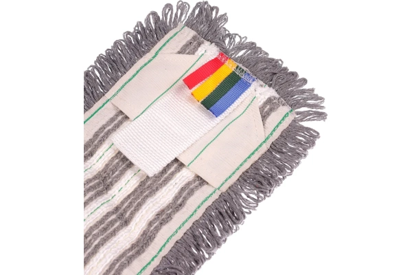 Моп хлопок+микрофибра 40 см, ушки+кармашки Тафтинг Эконом темный 